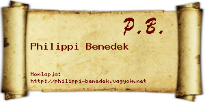Philippi Benedek névjegykártya